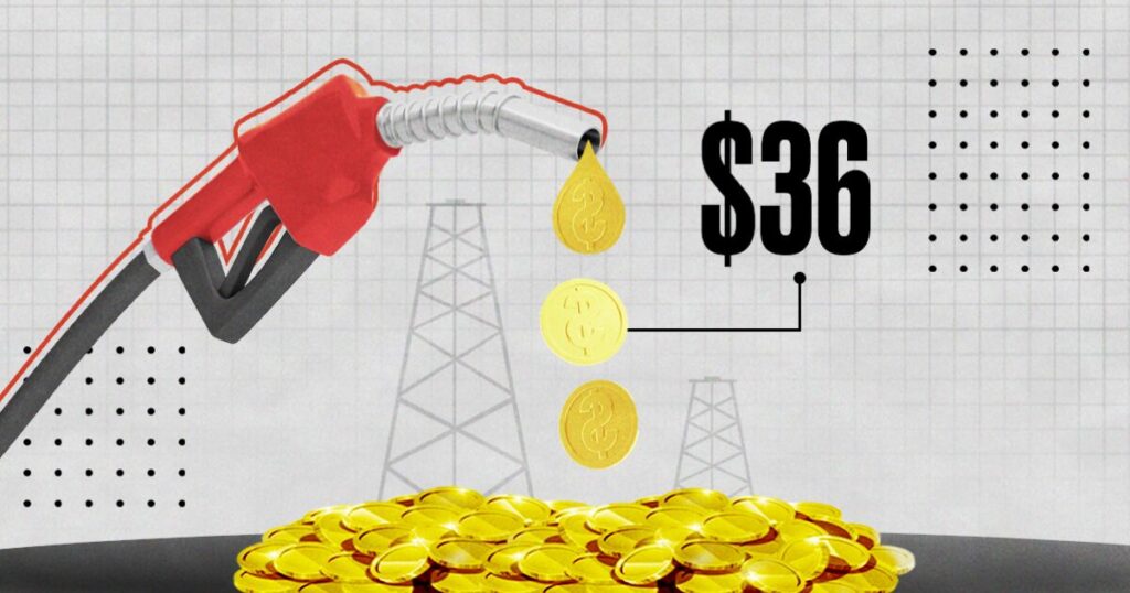 Treasury prevents a liter of gasoline from being sold at 36 pesos