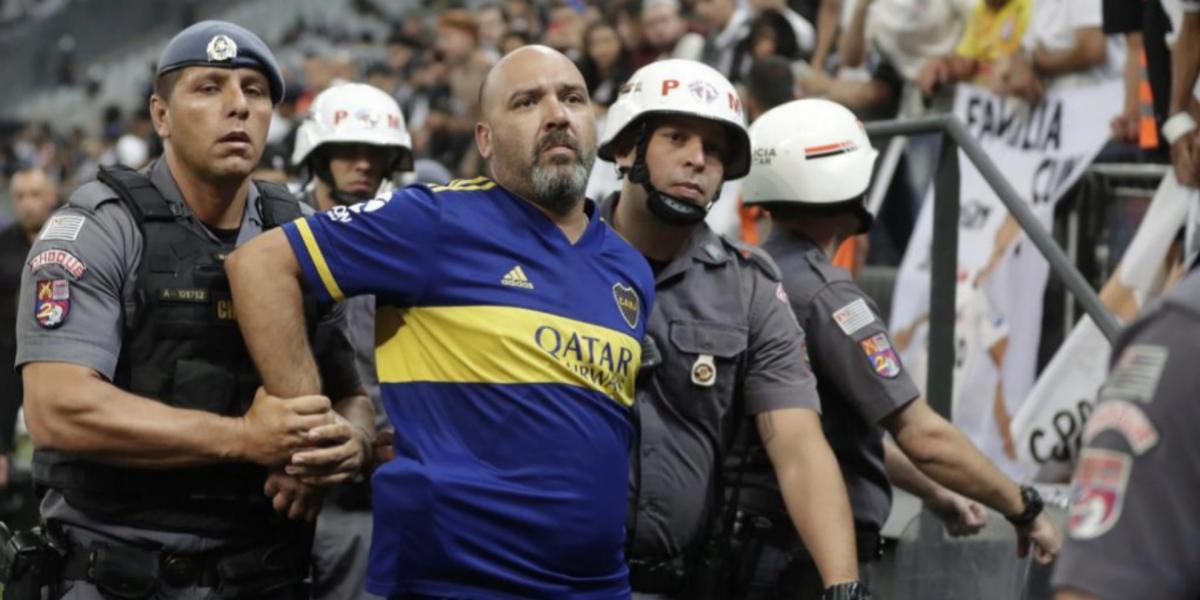A Boca fan in Brazil arrested for making racist gestures