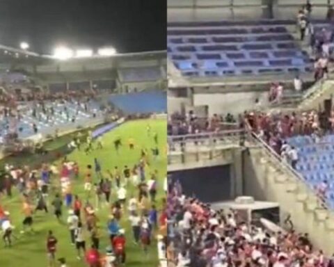 A fan dies in Colombia after a fight during a match