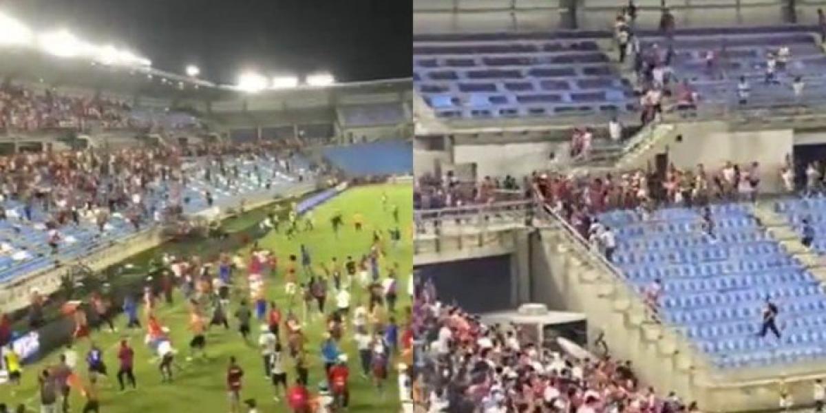 A fan dies in Colombia after a fight during a match