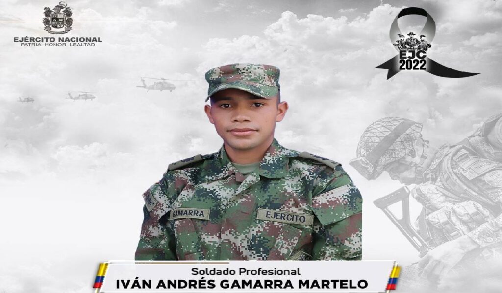 A soldier was killed by a sniper in Norte de Santander