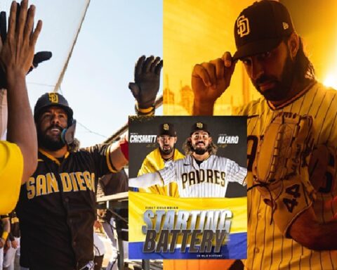 As children they played in Barranquilla and today they became the first Colombian pitcher and catcher to start a Major League game