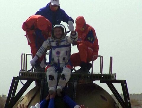 Astronauts return to Earth after completing their longest mission in space