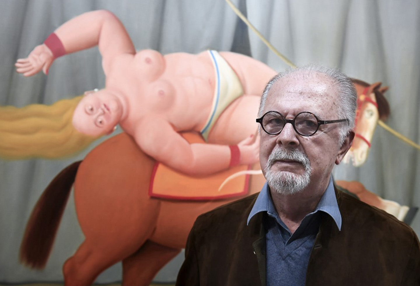 Botero celebrates his 90 years painting watercolors and with family