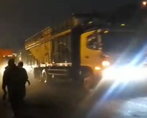 Central Highway in La Oroya: units that were stranded for days make their normal way (VIDEO)