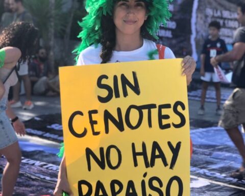 Citizens and activists march in Cancun against the Mayan Train