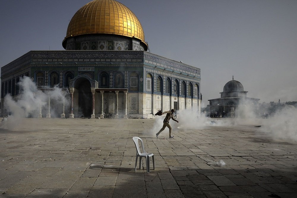 La Mezquita Al Aqsa en la Ciudad Vieja de Jerusalén ha sido atacada varias veces por las fuerzas palestinas. Foto: AP / Mahmoud Illean.