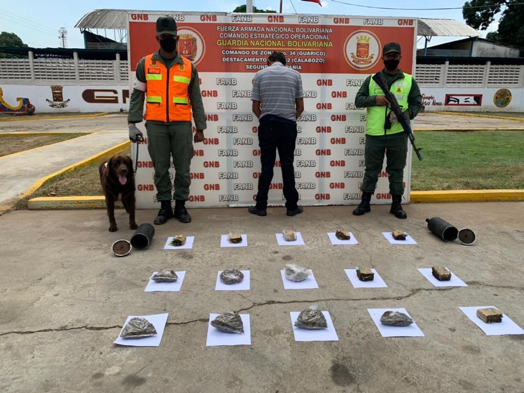 FANB seizes in Apure more than 6 kilos of drugs from Colombia