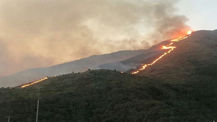 Fully controlled fire in the Waraira Repano