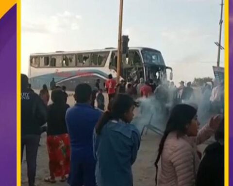 Ica: Interprovincial buses stranded on the Panamericana Sur are attacked for not paying quotas