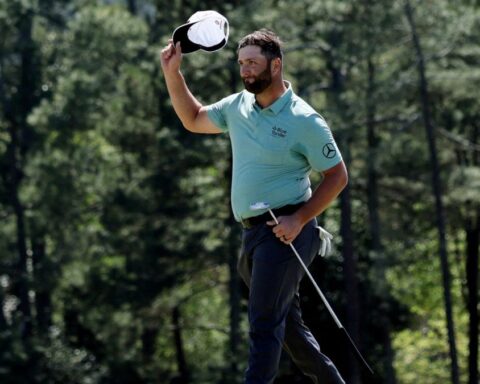 Jon Rahm en el Masters de Augusta 2022.