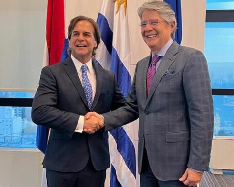 Lacalle Pou received the President of Ecuador Guillermo Lasso on an official visit
