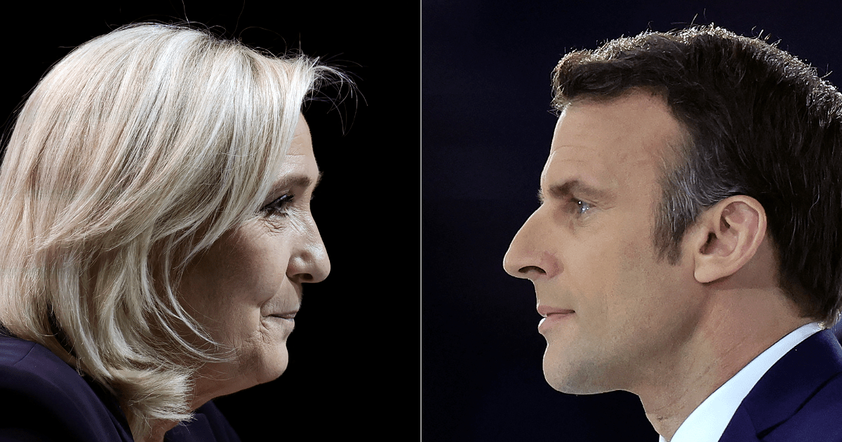 Le Pen and Macron are heading for a second round of the presidential elections in France