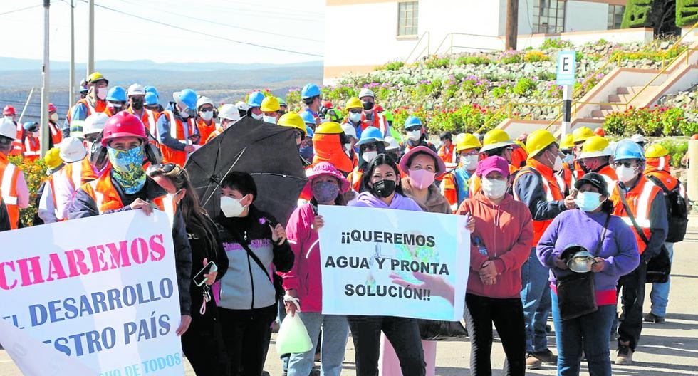 Moquegua: Despite the beginning of the dialogue, community members do not replenish the water in Cuajone