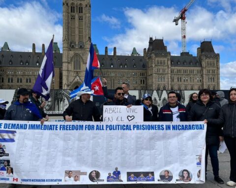 Nicaraguans in Canada protest against the Ortega regime