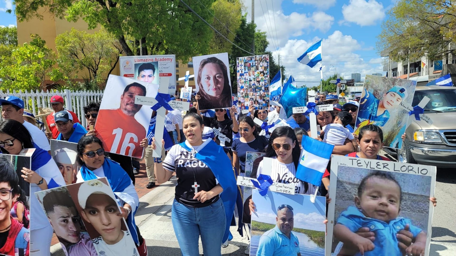 Nicaraguans marched in Miami commemorating four years of civic rebellion