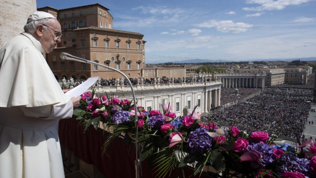 El menaje Urbi et Orbi del Papa Francisco. Foto: Angelus News.