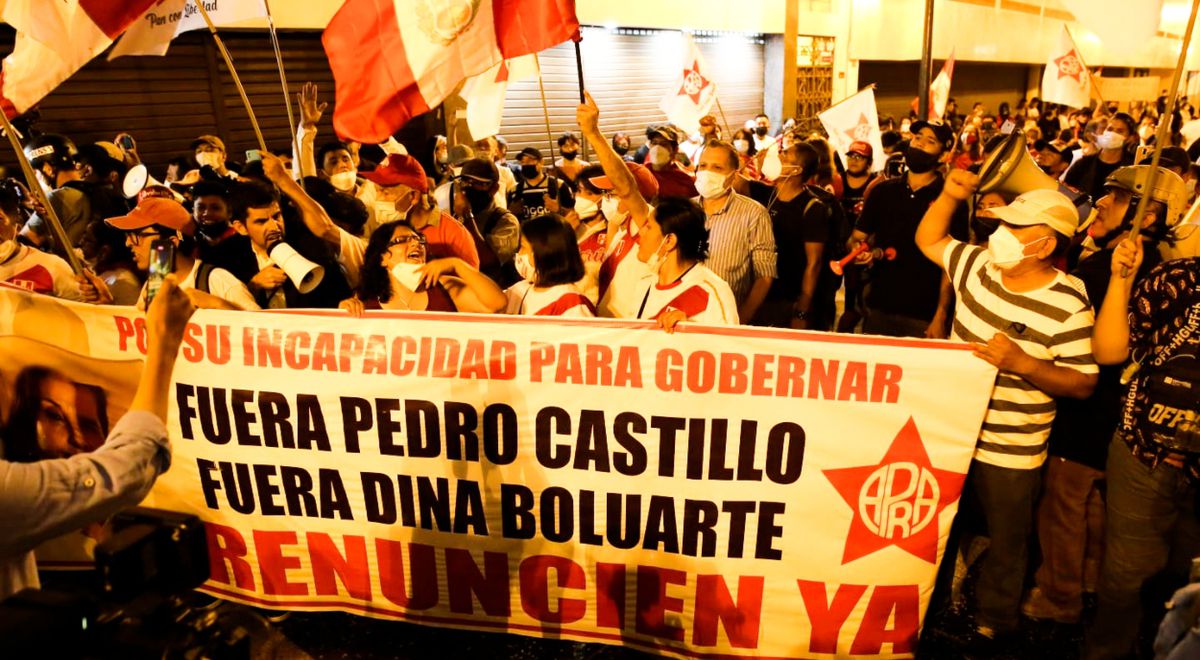 Protesters against the Government of Pedro Castillo now also demand the resignation of Dina Boluarte