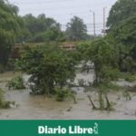 Rains cause the Anamuyita River to overflow in Higüey