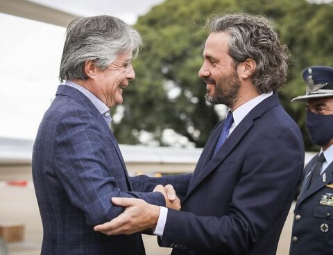 Santiago Cafiero received the President of Ecuador on his first visit to the country