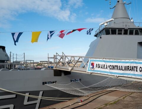 The ARA Cordero, the fourth ocean patrol vessel, was delivered to the country