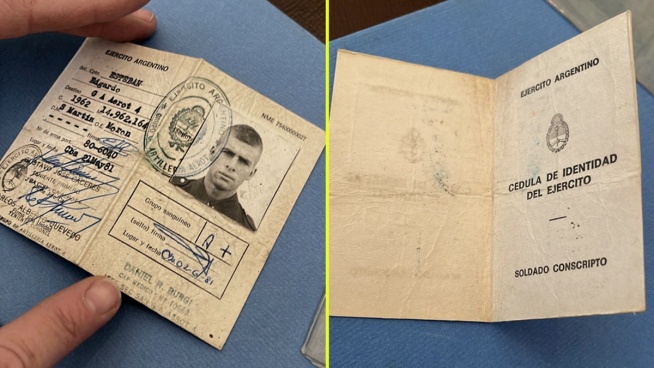 The British police gave the Argentine Embassy a DNI and photos of Edgardo Esteban