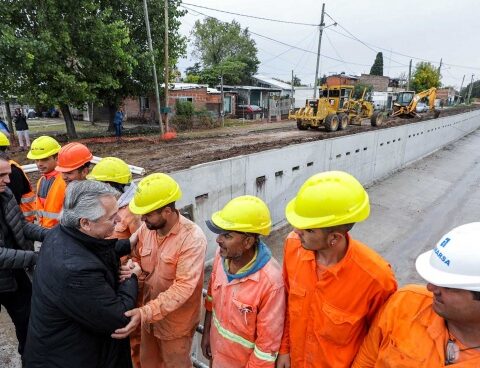The President toured infrastructure works in Moreno