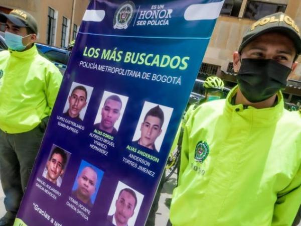 The most wanted people by the Police in Bogotá