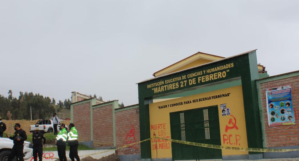 They find subversive graffiti in Huancayo asking for the death of the criminals of the town