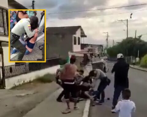 mechoneada en Montenegro patrullera y mujer