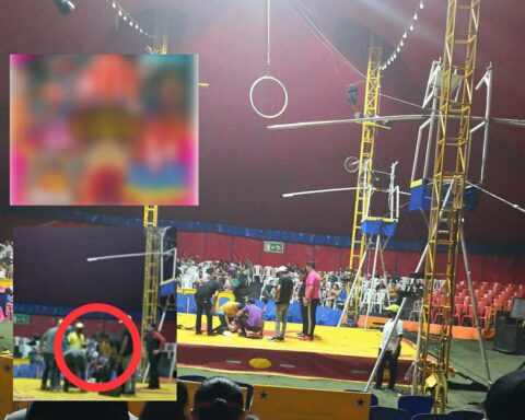 Trapeze artist fell in the middle of a circus show in Acacias, "the children screamed"