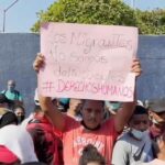 Venezuelans among the migrants who go on a hunger strike and sew their mouths in Mexico