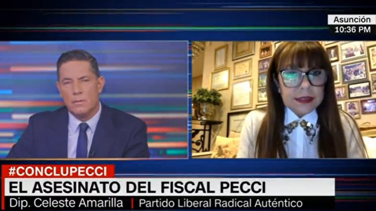 Celeste Amarilla is censored on CNN for linking Cartes to the murder of prosecutor Pecci