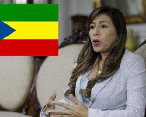 Congresswoman Lady Camones criticizes Peru Libre for endorsing a proposal to modify the flag of Peru