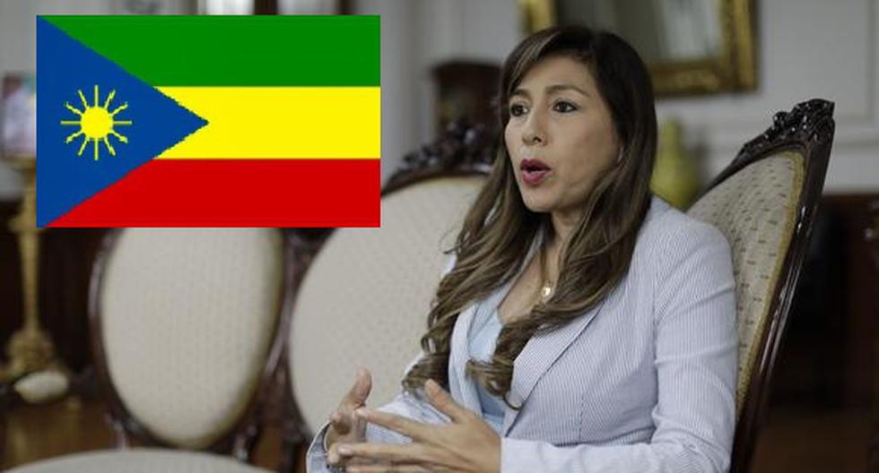 Congresswoman Lady Camones criticizes Peru Libre for endorsing a proposal to modify the flag of Peru