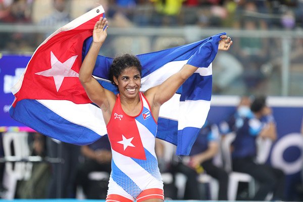 La cubana Yaynelis Sanz, campeona panamerica de lucha, en la división de los 57 kg. Foto: Jit / Archivo.