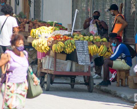 Vendedores de productos agrícolas en La Habana. Foto: Otmaro Rodríguez.