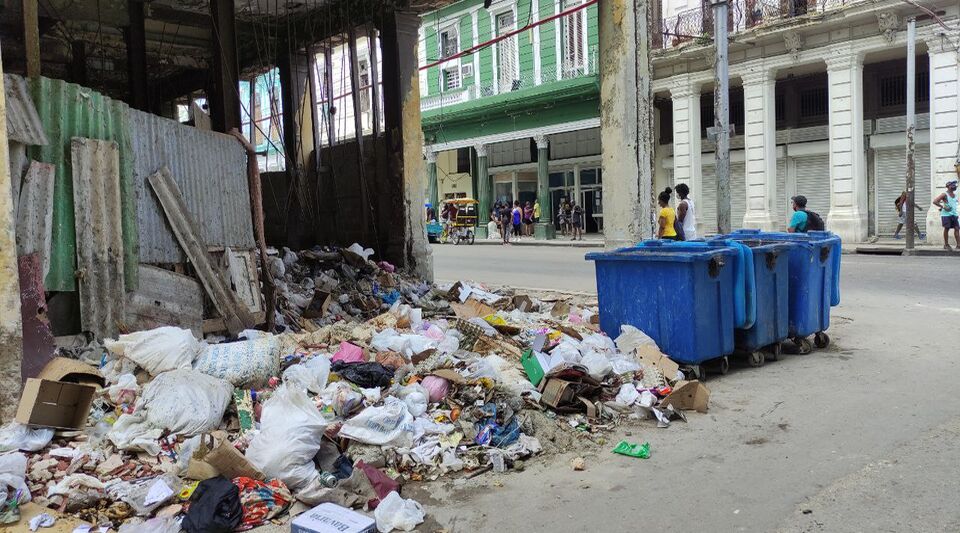 Every corner that collapses becomes a garbage dump in Havana