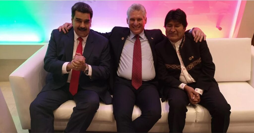 Miguel Díaz-Canel, Evo Morales, Nicolás Maduro, Chile