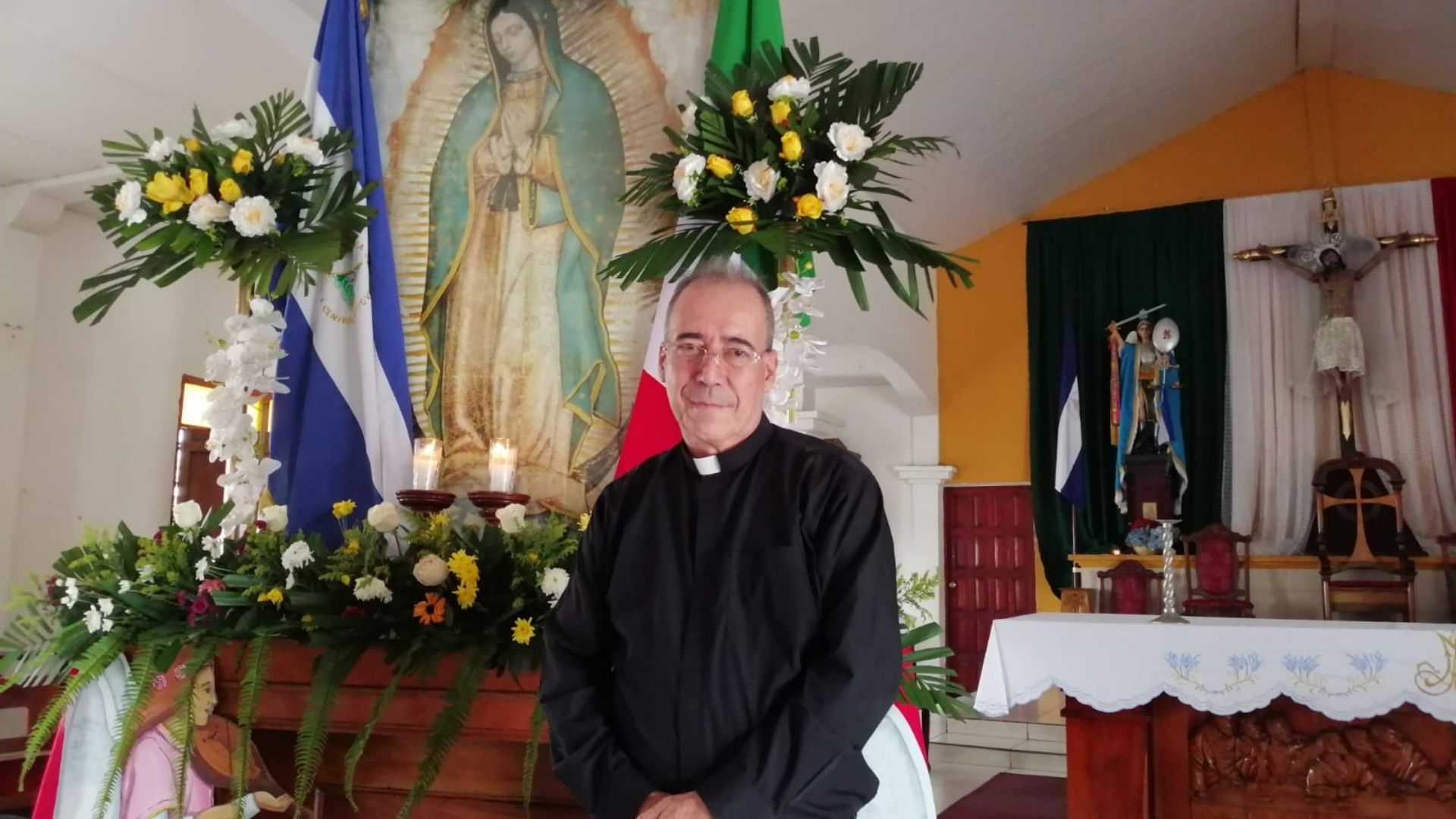 Father Edwing Román points out Ortega to "buy love" and security