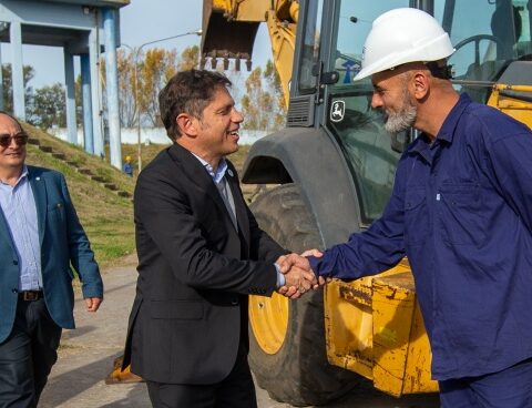 Kicillof started the works for a sewage treatment plant