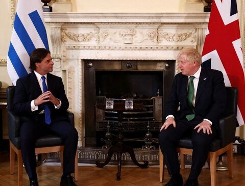 Lacalle Pou was received by the British Prime Minister in Downing Street