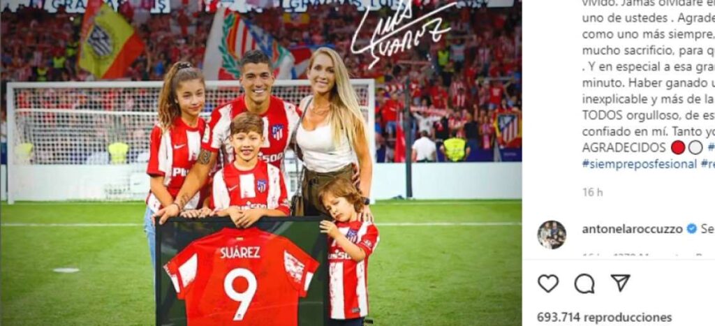 Luis Suárez said goodbye to Atlético de Madrid with an emotional video