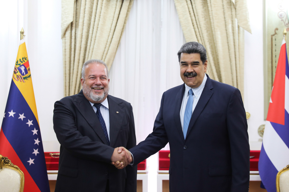 Maduro meets with Cuban Prime Minister Manuel Marrero Cruz