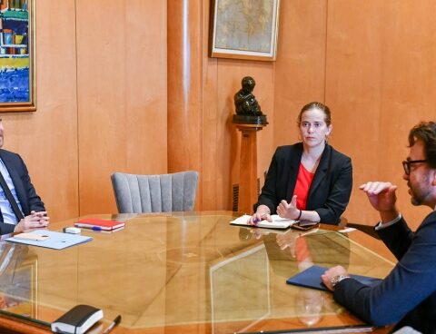 Martín Guzmán received the Italian ambassador Fabrizio Lucentini