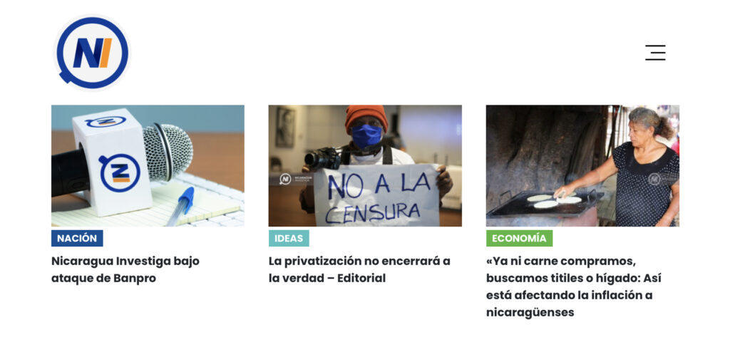 Nicaragua Investiga recovers its website after five hours of blockade