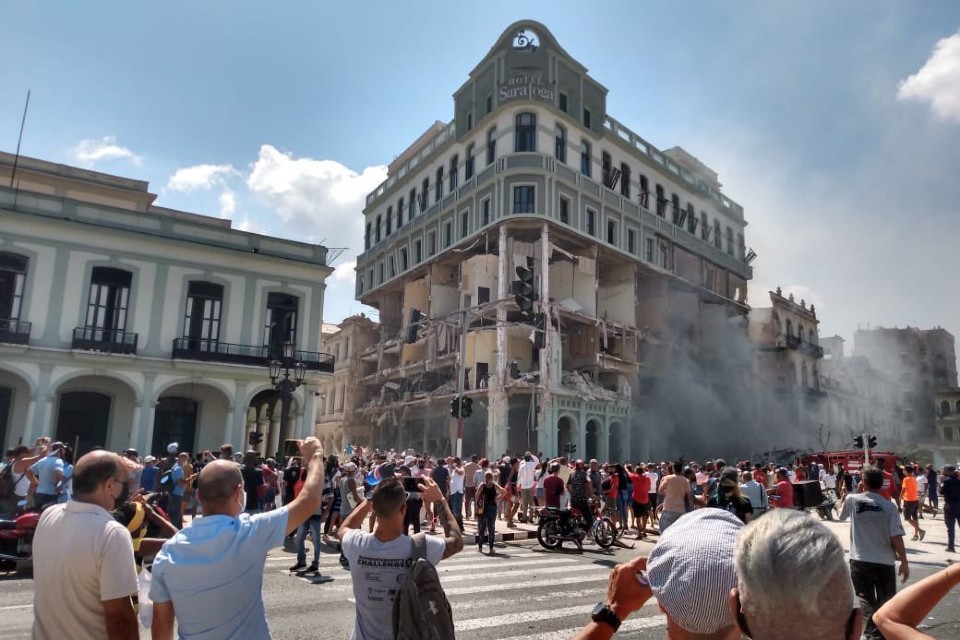 Nine dead and 13 missing left explosion in Cuba that destroyed the Hotel Saratoga