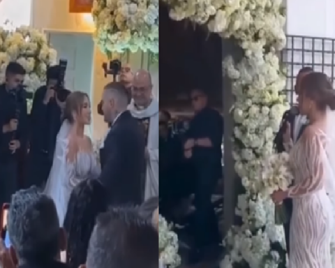 Paola Jara surprised Jessi Uribe with Shakira's song before going up the altar