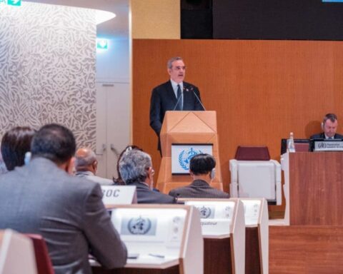 Abinader speaks at the 75th health assembly in Switzerland