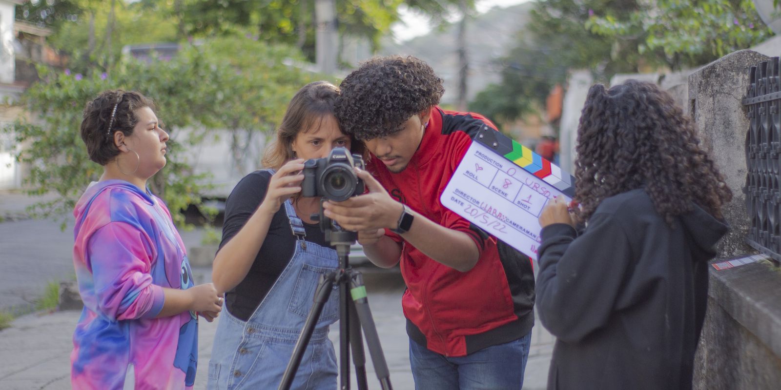 Public school students participate in a film festival in France